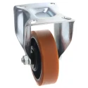 LAG Fixed Castor 300 kg Load Capacity 100 mm Polyurethane Wheel Galvanised Steel Frame 23678