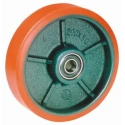 LAG Blue, Orange Polyurethane Trolley Wheel, 330 kg Load Capacity, 125mm Diameter, 30mm Width, Cast Iron Hub 7009 CC