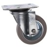 LAG Medium Duty Swivel Castor with 80 kg Load Capacity, 100 mm Rubber Wheel, Galvanised Steel Frame 12258G