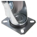 LAG Medium Duty Swivel Castor with 80 kg Load Capacity, 100 mm Rubber Wheel, Galvanised Steel Frame 12258G