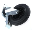 LAG Braked Swivel Castor 205 kg Capacity 200 mm Wheel Diameter Rubber Material 13936 FR