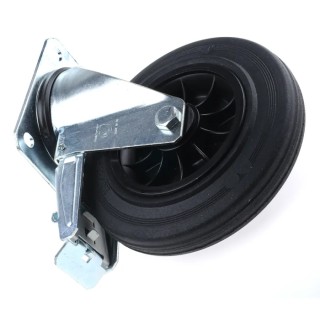 LAG Braked Swivel Castor 205 kg Capacity 200 mm Wheel Diameter Rubber Material 13936 FR