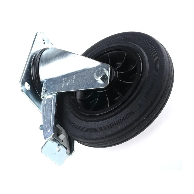 LAG Braked Swivel Castor 205 kg Capacity 200 mm Wheel Diameter Rubber Material 13936 FR