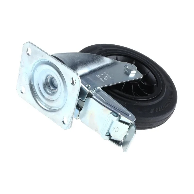 LAG Braked Swivel Castor 205 kg Capacity 200 mm Wheel Diameter Rubber Material 13936 FR