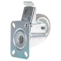 LAG Braked Swivel Castor with Rubber Wheel, 60 kg Load Capacity, 80 mm Diameter, Galvanised Steel Frame, Roller 12254G FR