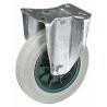 LAG Fixed Castor 85 kg Load Capacity 100 mm Rubber Wheel Galvanised Steel Frame 14108G