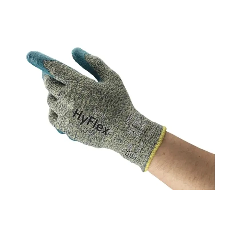 Ansell HyFlex 11-501 Grey Kevlar Work Gloves Size 8, Cut Resistant, Nitrile Foam Coating 11501080