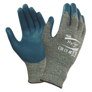 Ansell HyFlex 11-501 Grey Kevlar Work Gloves Size 10 Nitrile Foam Coating 11501100
