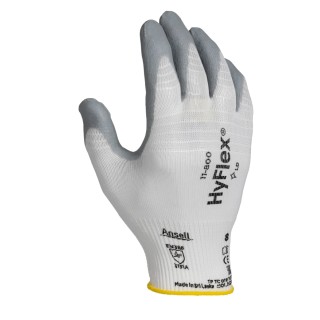 Ansell HyFlex 11-800 Grey Nylon Work Gloves With Nitrile Foam Coating Size 8 11800080