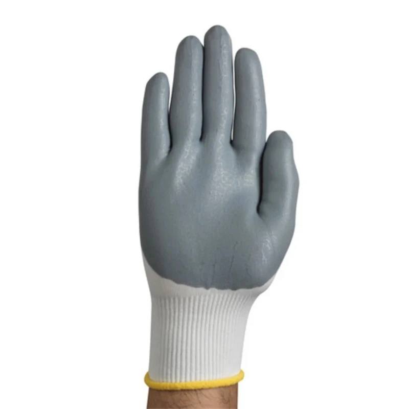 Ansell HyFlex 11-800 Grey Nylon Work Gloves With Nitrile Foam Coating Size 8 11800080