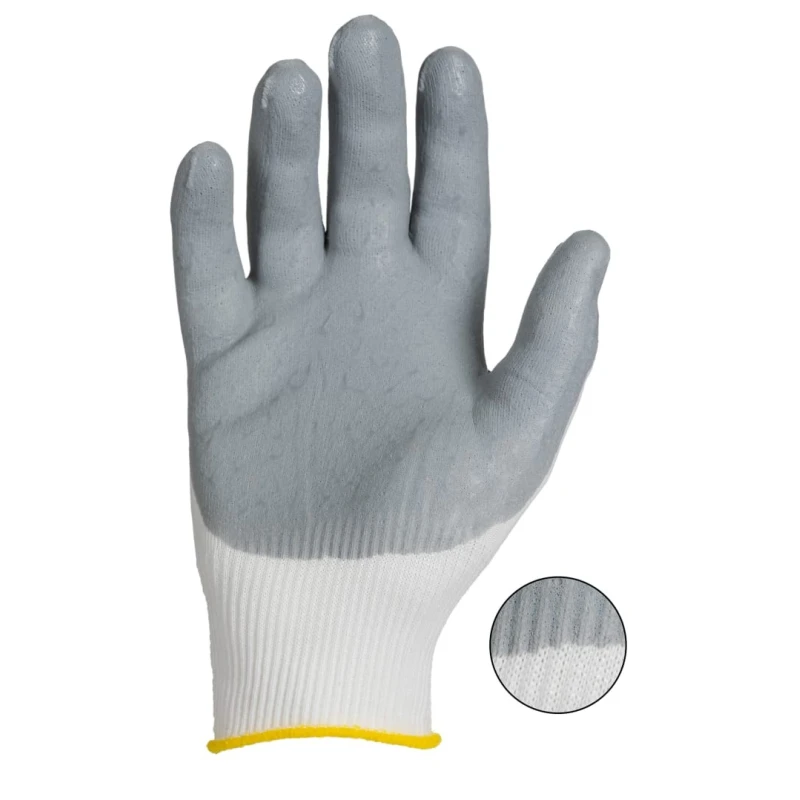 Ansell HyFlex 11-800 Grey Nylon Work Gloves With Nitrile Foam Coating Size 8 11800080