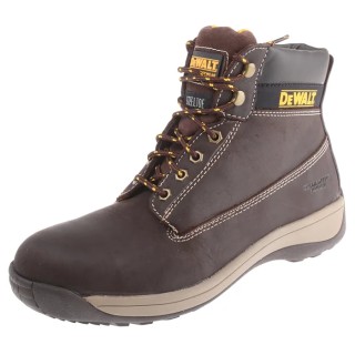 DeWALT Brown Apprentice Men's Steel Toe Capped Safety Boots EU Size 43 UK Size 9 Lace Up Dewalt Apprentice Brown Size 9
