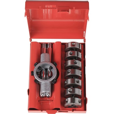 RS PRO 8-Piece High Speed Steel Die Set, M3 - M12 Threading Taps and Dies 668-0775