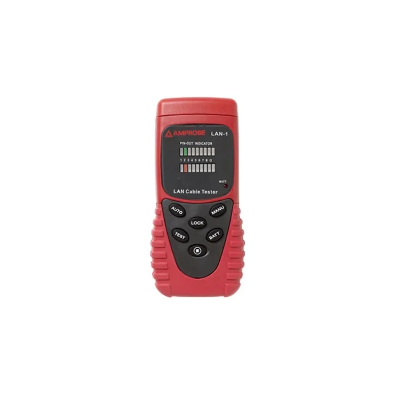 Amprobe Network Cable Tester LAN-1 with RJ45 and BNC Connectors, LED Display, Battery Powered LAN-1