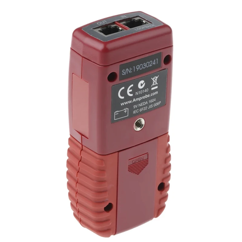 Amprobe Network Cable Tester LAN-1 with RJ45 and BNC Connectors, LED Display, Battery Powered LAN-1
