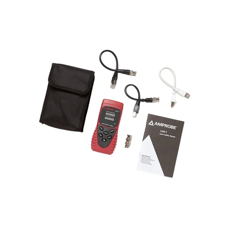 Amprobe Network Cable Tester LAN-1 with RJ45 and BNC Connectors, LED Display, Battery Powered LAN-1