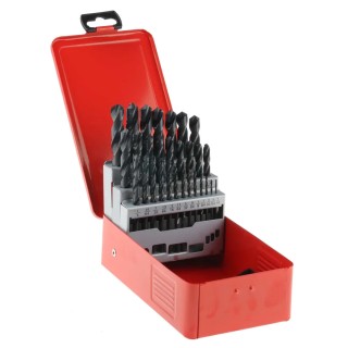 RS PRO 29-Piece HSS-G Metal Twist Drill Bit Set, 1/16 in Min to 0.5 in Max, High-Speed Steel 668-1009