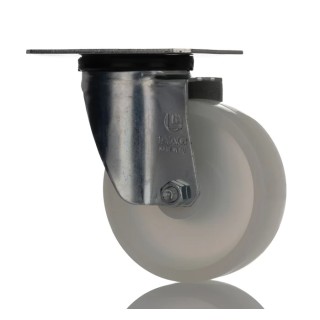 LAG Swivel Castor Wheel 100 mm Diameter, 120 kg Load Capacity, Polyamide Wheel, Galvanised Steel Frame 18765