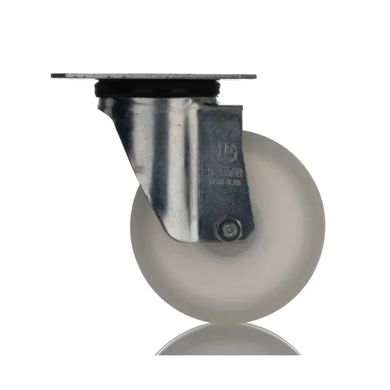 LAG Swivel Castor Wheel 100 mm Diameter, 120 kg Load Capacity, Polyamide Wheel, Galvanised Steel Frame 18765