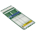 ScaffTag Safety Scaffolding Tag Kit White on Green English Language with 20 Inserts 10 Holders and 2 Pens SCF01