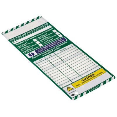 ScaffTag Safety Scaffolding Tag English Language 10 Per Pack SCF03A