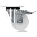LAG Braked Swivel Castor 80 mm Wheel Diameter 120 kg Load Capacity Polyamide Wheel Galvanised Steel Frame 18762 FR
