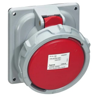 Legrand Red IP67 Rated Panel Mount Industrial Power Connector 125A 415V P17 Tempra Pro 