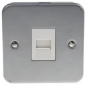 RS PRO White Telephone Socket Mild Steel Housing 21mm Depth 668-3682