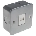 RS PRO White Telephone Socket Mild Steel Housing 21mm Depth 668-3682