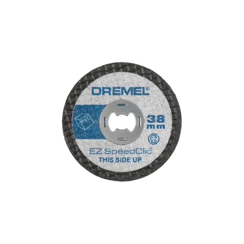 Dremel EZ SpeedClic Aluminium Oxide Abrasive Disc 38 mm Diameter x 1.12 mm Thickness Medium Grade P60 Grit 5 Per Pack SC476