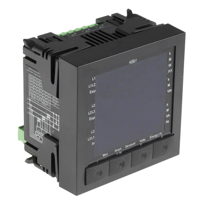 HOBUT LED Digital Panel Multifunction Meter for Current, Voltage, Frequency, Power, 96mm x 96mm M850-MP1