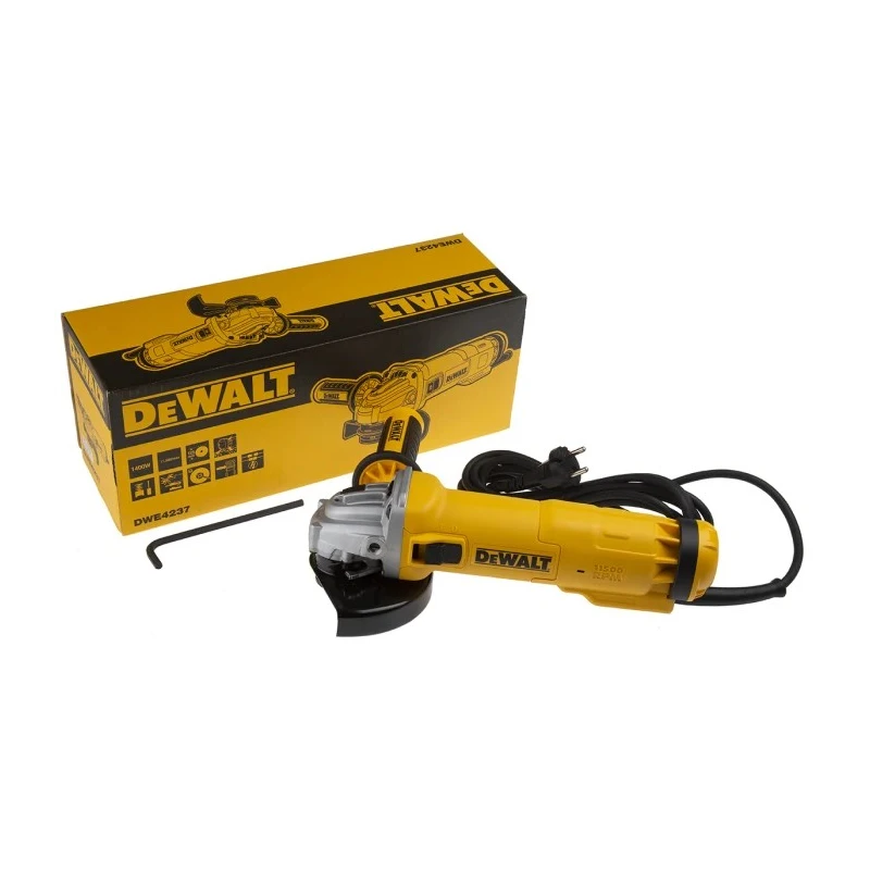 DeWALT Brushed 125 mm Corded Angle Grinder 1.4 kW 230V DWE4237