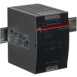 ABB CPE Switched Mode DIN Rail Power Supply AC/DC Input 230V, 24V DC Output, 10 A, 240 W 1SVR427035R0000 CP-E 24/10.0