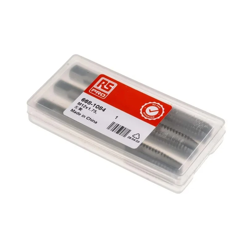 RS PRO High Speed Steel Left-Hand Straight Flute Threading Tap M12 Thread Metric Standard Hand Tap 668-1084