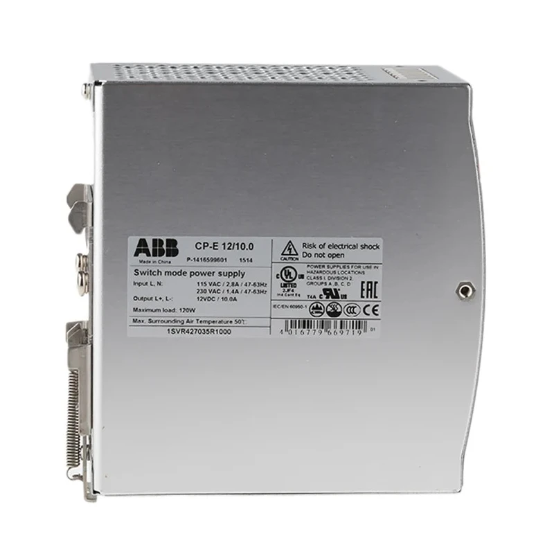 ABB CPE Switched Mode DIN Rail Power Supply 230V AC/DC Input 12V DC, 10 A Output, 120 W 1SVR427035R1000 CP-E 12/10.0