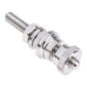 RS PRO Silver 30A Binding Post with Brass Contacts Nickel Plated 5 mm Hole Diameter 668-4590