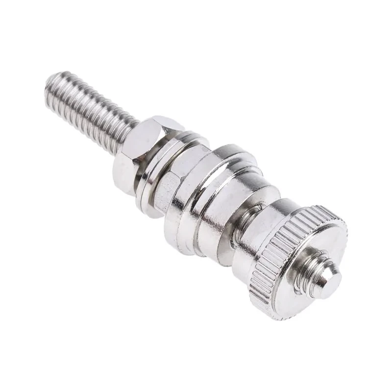 RS PRO Silver 30A Binding Post with Brass Contacts Nickel Plated 5 mm Hole Diameter 668-4590