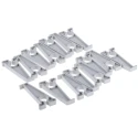 RS PRO Modular Lead Storage Rack Grey 15 Slots 16.9 mm Cable Diameter 350mm Length 46mm Height 668-4597