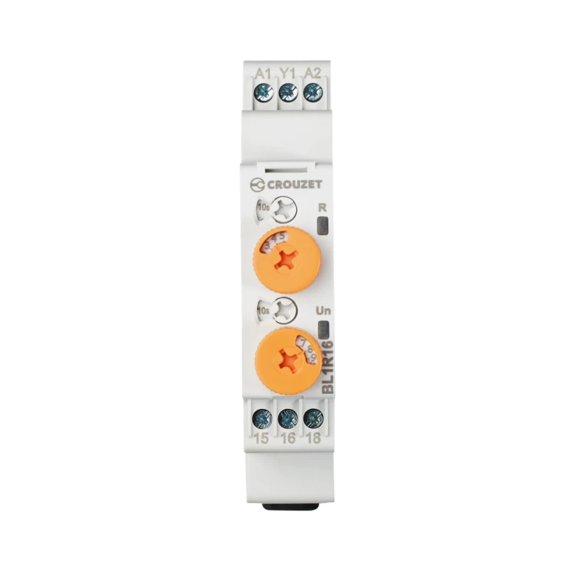 Crouzet Syr-Line Series DIN Rail Timer Relay, 1-Contact, 12 to 240 V dc/ac, 250 V Switching Voltage, 16A Contact BL1R16MV1