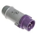 Scame IEC309 IP44 Purple Cable Mount 3P Straight Industrial Power Connector 16A 20-25V 230.1604