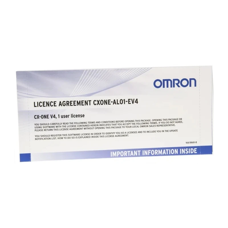 Omron CX-ONE Series Software Licence for Use with CX-ONE V4 CXONE-AL01-EV4