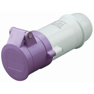 Scame Industrial Power Connector Cable Mount 16A, 25V, IP44 Rated, Thermoplastic, Purple 