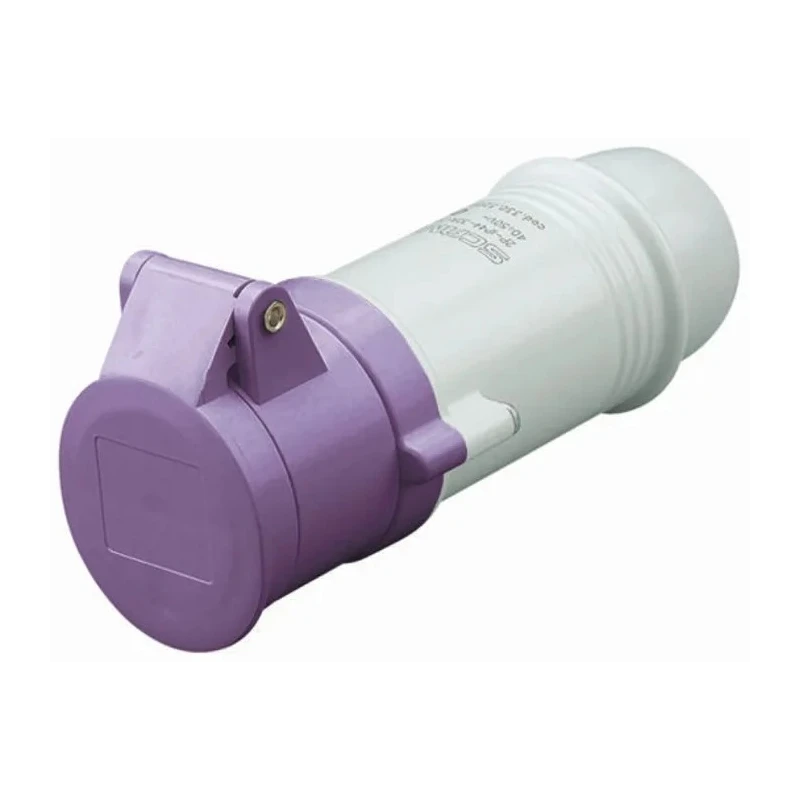 Scame Industrial Power Connector Cable Mount 16A, 25V, IP44 Rated, Thermoplastic, Purple 