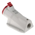 Scame Red Industrial Wall Mount Power Connector 32A 415V IP44 Angled Socket 3P+N+PE IP44 