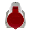 Scame Red Industrial Wall Mount Power Connector 32A 415V IP44 Angled Socket 3P+N+PE IP44 