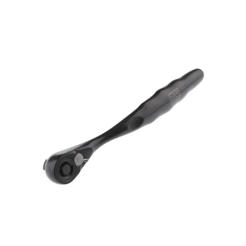 RS PRO 3/8 in Ratchet with Ratchet Handle, 53.9mm Overall Length, Chrome Vanadium Steel, Black Chrome Plated Finish 668-5786