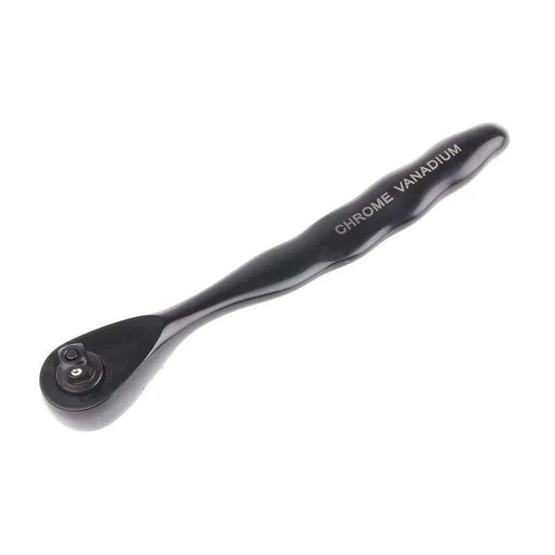 RS PRO 1/4 in Mini Head Reversible Ratchet with Ratchet Handle, Chrome Vanadium Steel, Black Chrome Plated Finish 668-5777