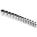 RS PRO 14-Piece 1/4 in Shallow Socket Set Chrome Vanadium Steel Square Drive 668-5789