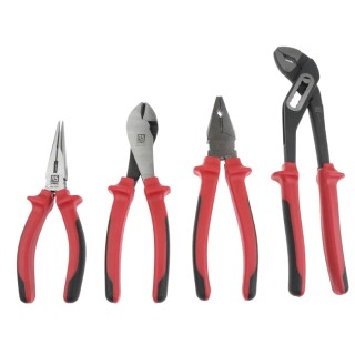 RS PRO 4-Piece 250mm Chrome Vanadium Steel Plier Set 4 Pieces 250 mm handles 668-5880