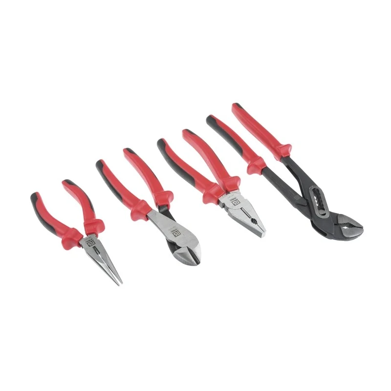 RS PRO 4-Piece 250mm Chrome Vanadium Steel Plier Set 4 Pieces 250 mm handles 668-5880